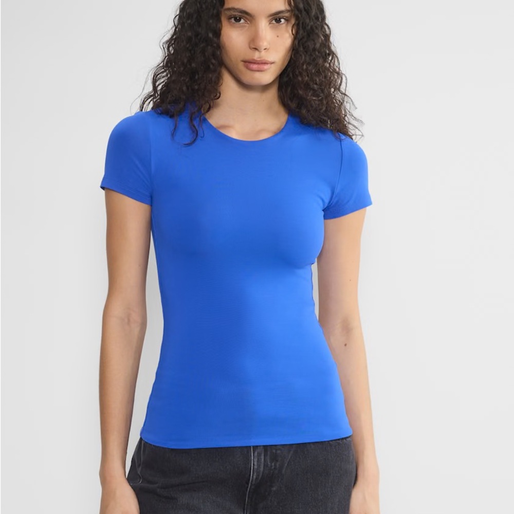 Aritzia Contour Tee Hip Length in Jazz Blue - L